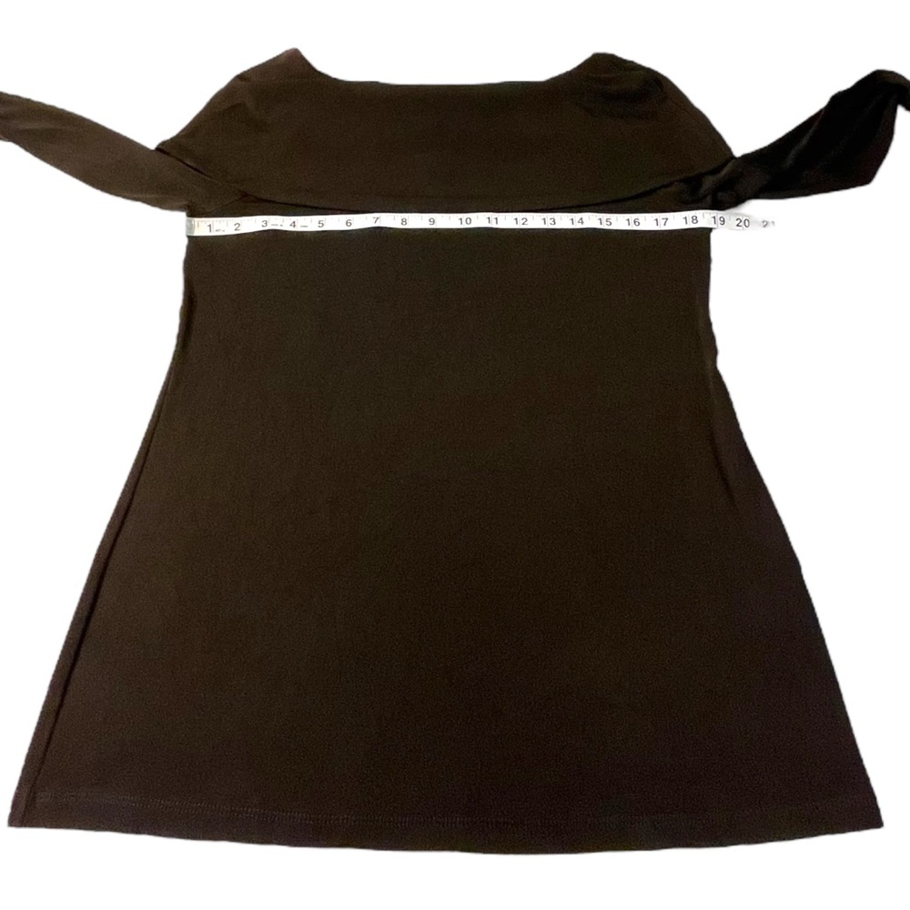 Travelers by Chico’s Brown Off-the-Shoulder Top Size M 8 - Picture 7 of 13